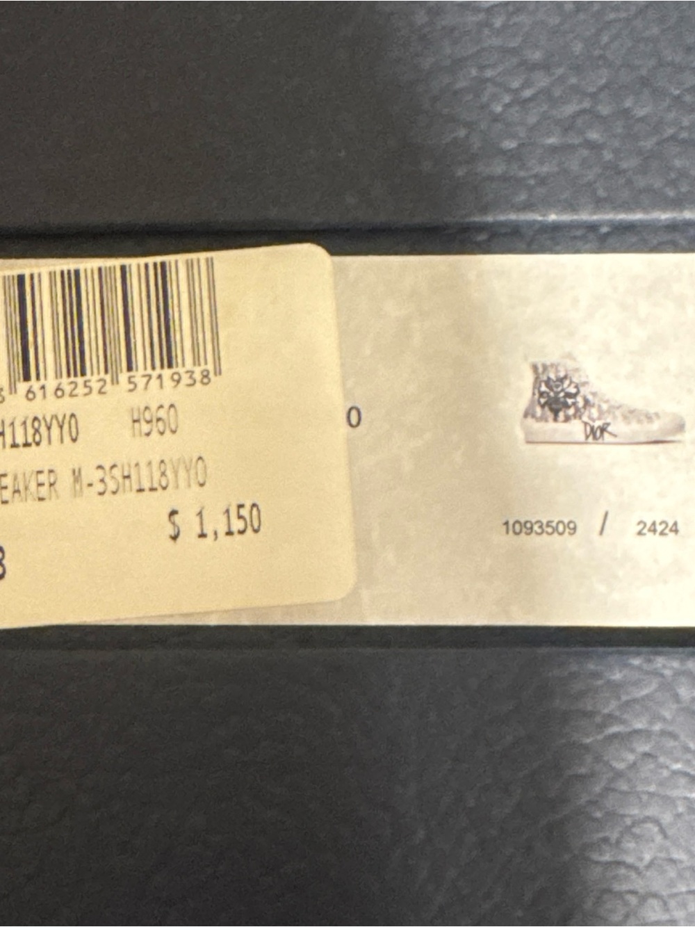 Dior x Shawn Stussy B23 High Top Oblique Bee Logo Sneakers Size 43 (10 US) - Picture 4 of 5